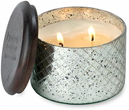 Himalayan Candles Diamond Etched Glass Soy Candle, 22-Ounce, Tea Shop