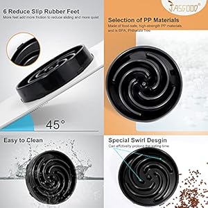 JASGOOD Slow Feeder Dogs Bowl for Large Medium Dogs,Anti-Gulping Pet Slower Food Feeding Bowls Stop Bloat,Preventing Choking Healthy Design Dogs Bowl JASGOOD Slow Feeder Dogs Bowl for Large Medium DogsAnti Gulping Pet Slower Food Feeding Bowls Stop BloatPreventing Choking Healthy Design Dogs Bowl