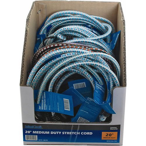 Cordón elástico de 50.8 cm con ganchos para evitar que la carga se mueva