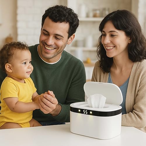 Weegeeks Portable Baby Wipe Warmer - USB-Powered, (40°C/104°F to 60°C/140°F) Adjustable Heating, Ultra-Quiet & 0.4kg Lightweight for Travel - Thumbnail 6