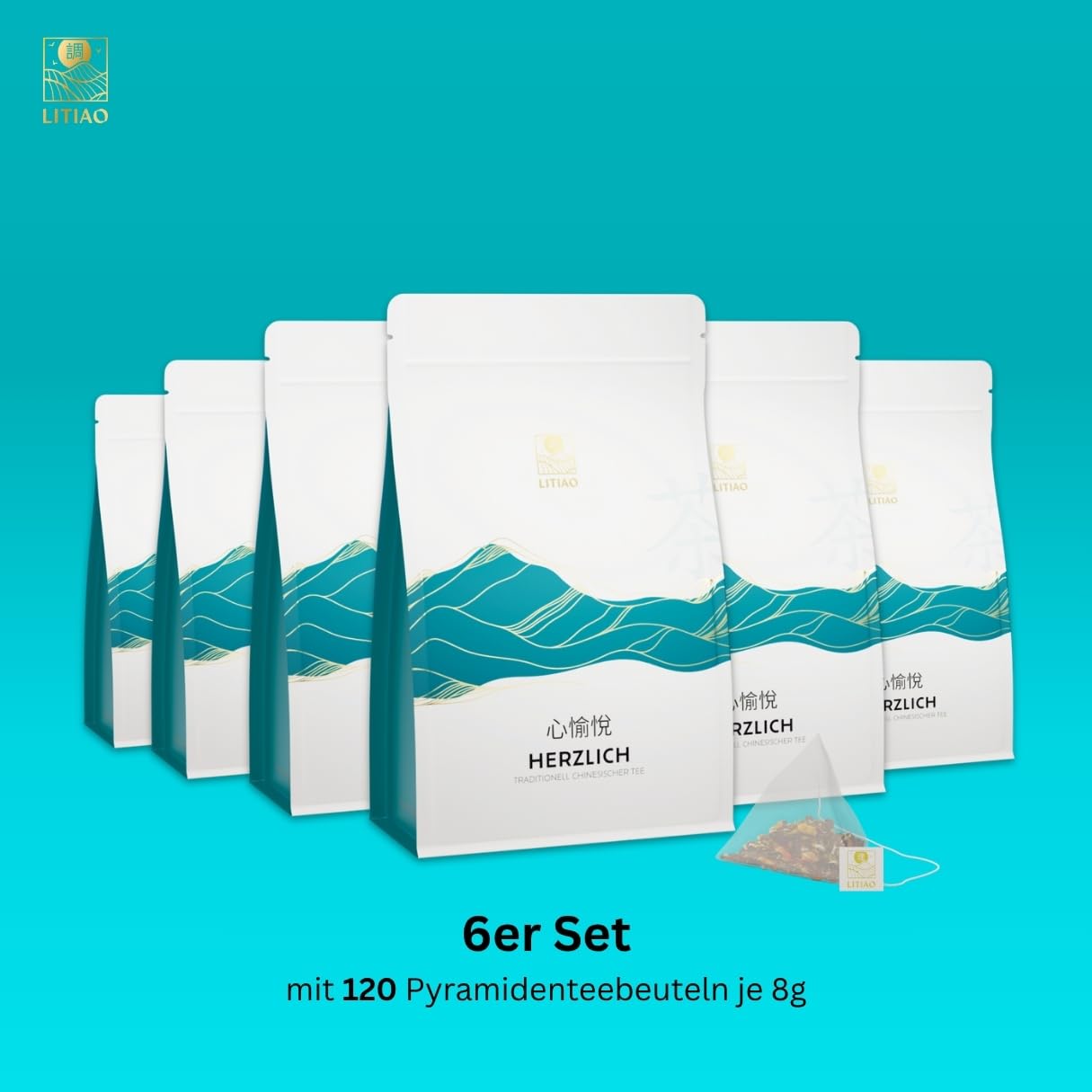 LITIAO HERZLICH Kräutertee mit 12 einzigartigen TCM-Kräutern - 3er Set