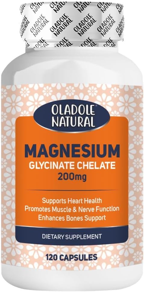 Magnesium Glycinate Chelate - 120 Capsules | Supports Sleep, Muscle cramps, Stress & Relaxation |High Absorption Magnesium Supplement for Anxiety | Gluten Free & Non-GMO