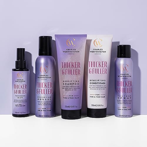 Charles Worthington Thicker and Fuller Densifying Shampoo, Hair Thickening Shampoo for Fine Hair, Purple, 250 ml - Image 6