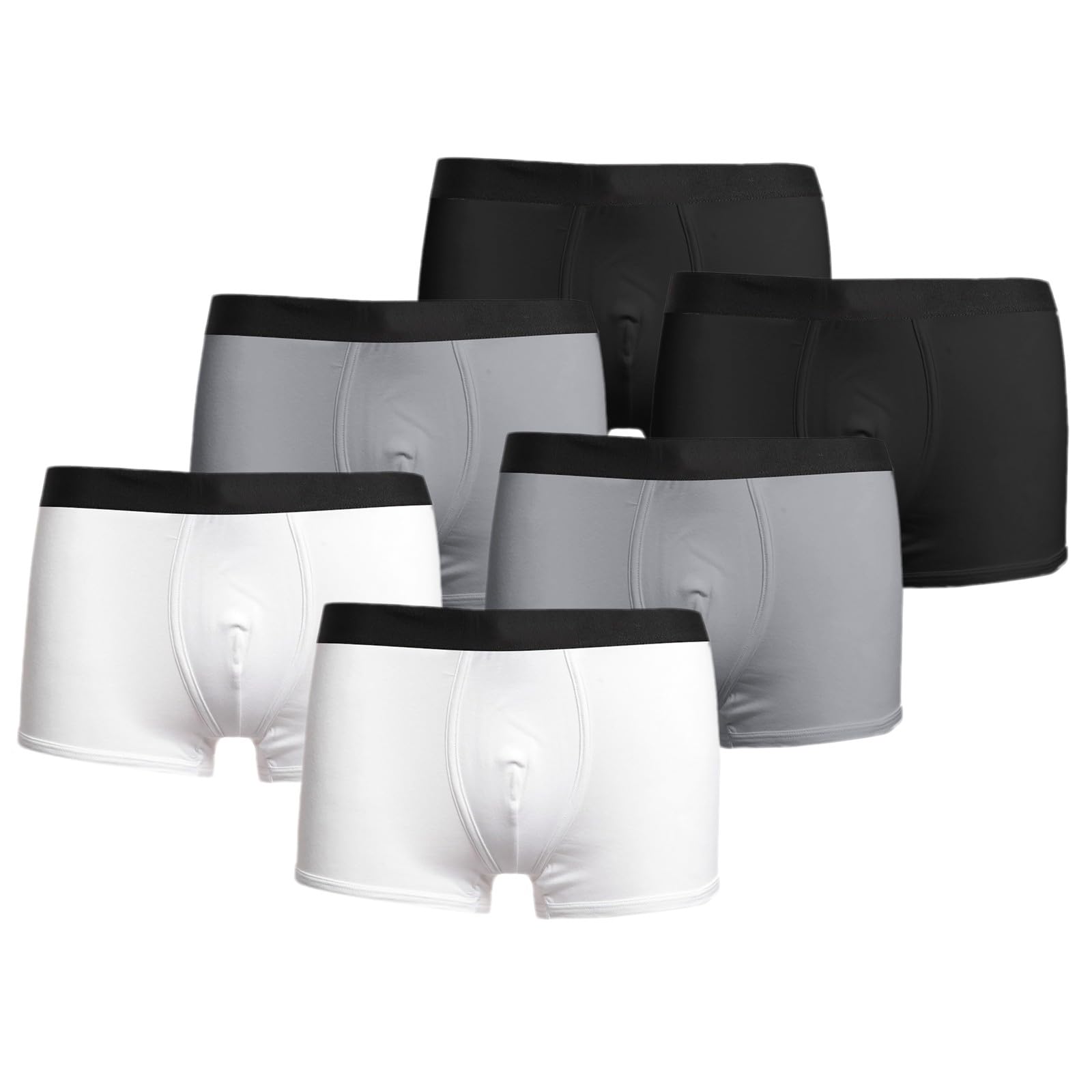 Pack de 6 calzoncillos tipo bóxer para hombre, de algodón, cómodos y suaves, estilo retro con cintura elástica, calzoncillos tipo bóxer, calzoncillos deportivos para uso diario, deportes, viajes