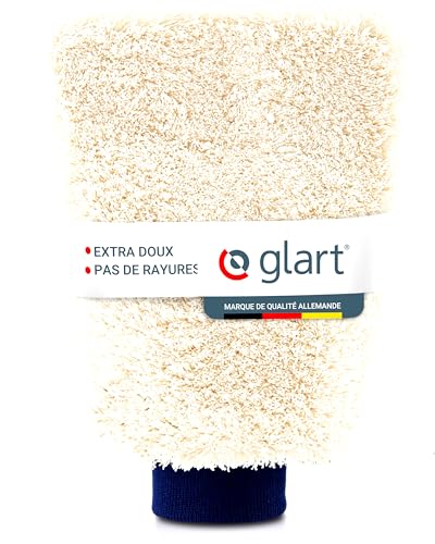 Gant de lavage auto en microfibre Glart WH3 - Gant de lavage auto premium pour soin professionnel de voiture - 100% sans rayures & doux, Gant en microfibre de haute qualité, Très absorbant