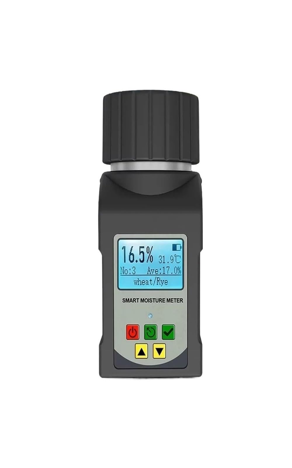 Amrttwy One Color Moisture Meter, Digital Grain Moisture Meter Tester For 25 Types Corn Coffee Seeds Wheat Hygrometer Analysis