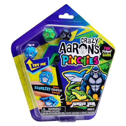 Crazy Aaron's® Pinchies™ Jungle Jam Series #2 – Interactive Fidget Toy for Tactile Play, Collecting, and Sensory Engagement, Durable Design for Fun & Entertainment, Suitable for Kids & Teens – 1 Pack