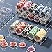 LUOBAO Acrylic Poker Chip Tray Rack- Clear Organizer for 100 Standard Casino Chips-Suitable for Texas Hold'em, Blackjack, Gambling, Poker Clubs, Parties, or Family Casino Nights