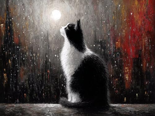 Pintura por numeros adultos kit de pintura al oleo diy manualidades gatos 60 x 80 cm
