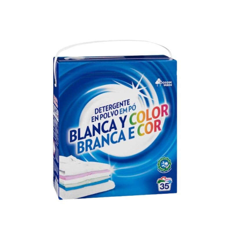 Detergente en polvo para ropa blanca y de color Bosque Verde – Caja 35 lavados (2,28 kg)