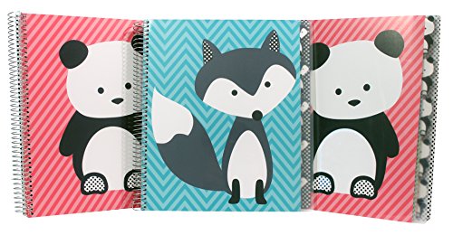 Studio C Hair of the Dog Five Subject Writing Notebook, 3 Pack (37081)