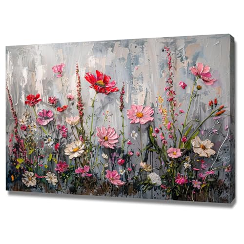 Impression sur toile de peinture botanique 40x60cm encadrée pour décoration moderne