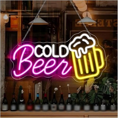 Néon bière froide pour animer un bar à bière et salon