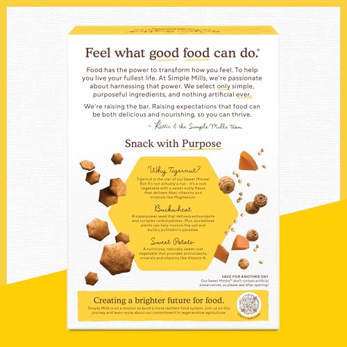Image of Simple Mills Sweet Mmms Cinnamon Burst Bite Sized Baked Sweet Snack Gluten Free Cookies 4 oz (Pack of 2)