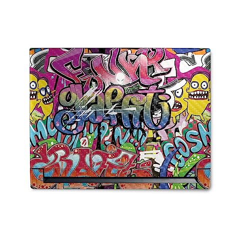 Image of MightySkins Carbon Fiber Skin Compatible With Alienware M18 R1 (2023) Full Wrap Kit - Funky Graffiti | Protective, Durable Textured Carbon Fiber Finish | Easy To Apply & Change Style | Made in the USA