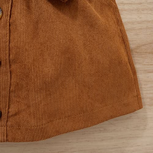 Conjunto de saia lisa com gola redonda e manga comprida com babados e gola redonda, 2 peças, para me