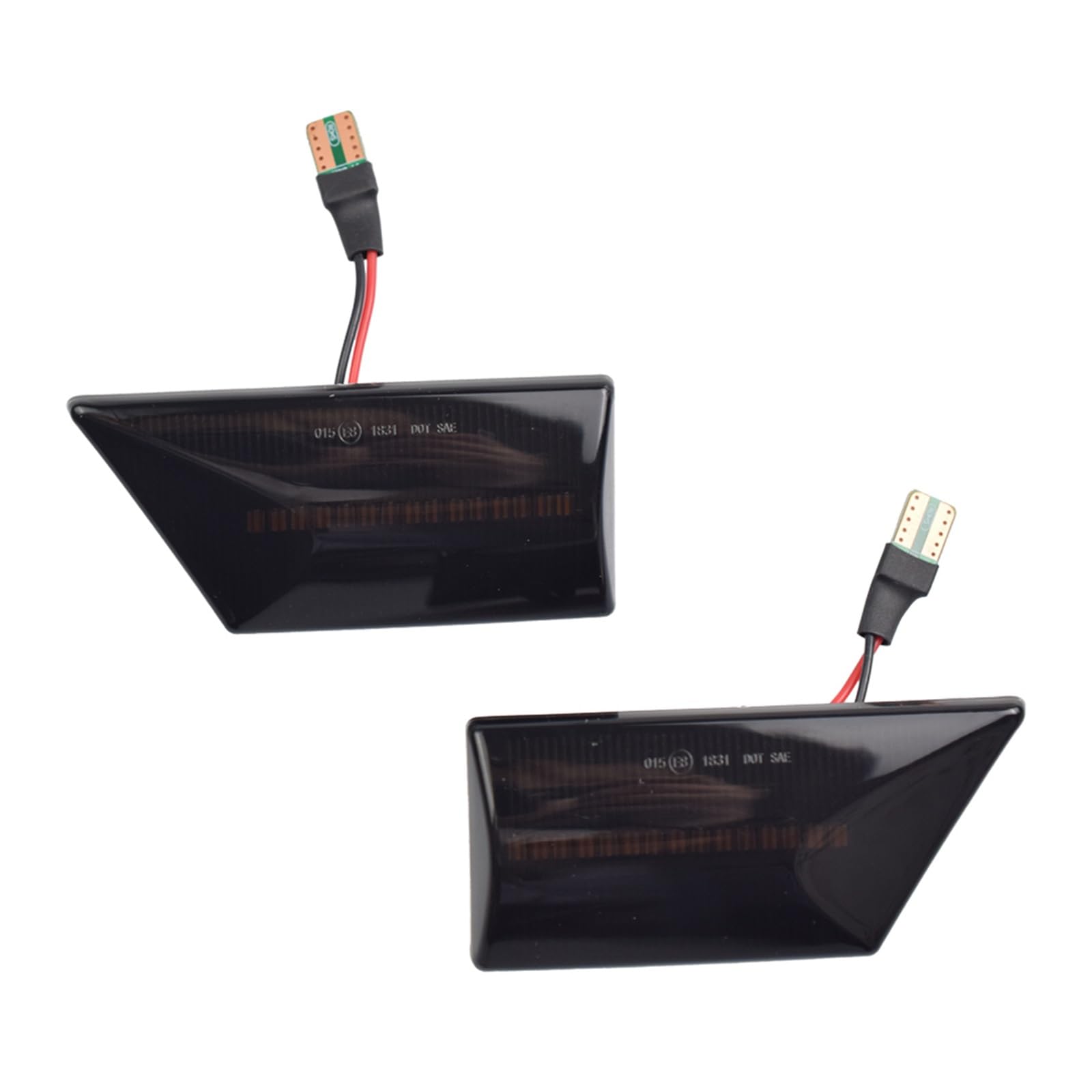 2 uds intermitente secuencial indicador lateral luz intermitente dinámico 93192381 93192382 for Opel Vectra C for Ignum 2003-2008(Dynamic Smoked Black)
