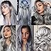 Silver Gray Temporary Hair Dye Wax - Instant Colored Hair Dye Wax, Natural Hair Pomades Hairstyle Cream for Men Women Party, Festival, Cosplay & Halloween 120ml