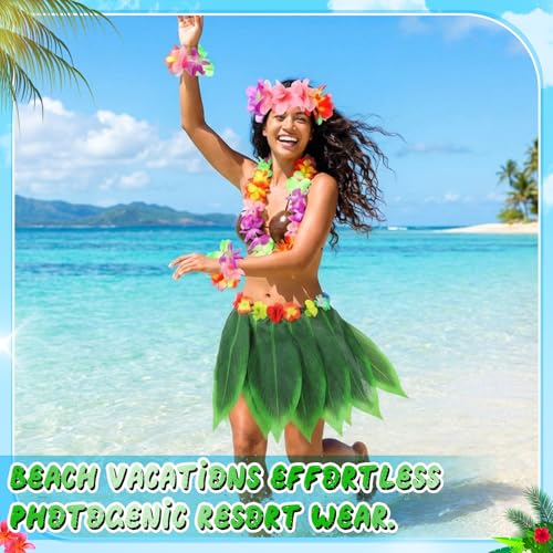 Shihanee 6 Pcs Hawaiian Hula Grass Skirt Set for Women,Classic by Shihanee - Used condition - Image 5