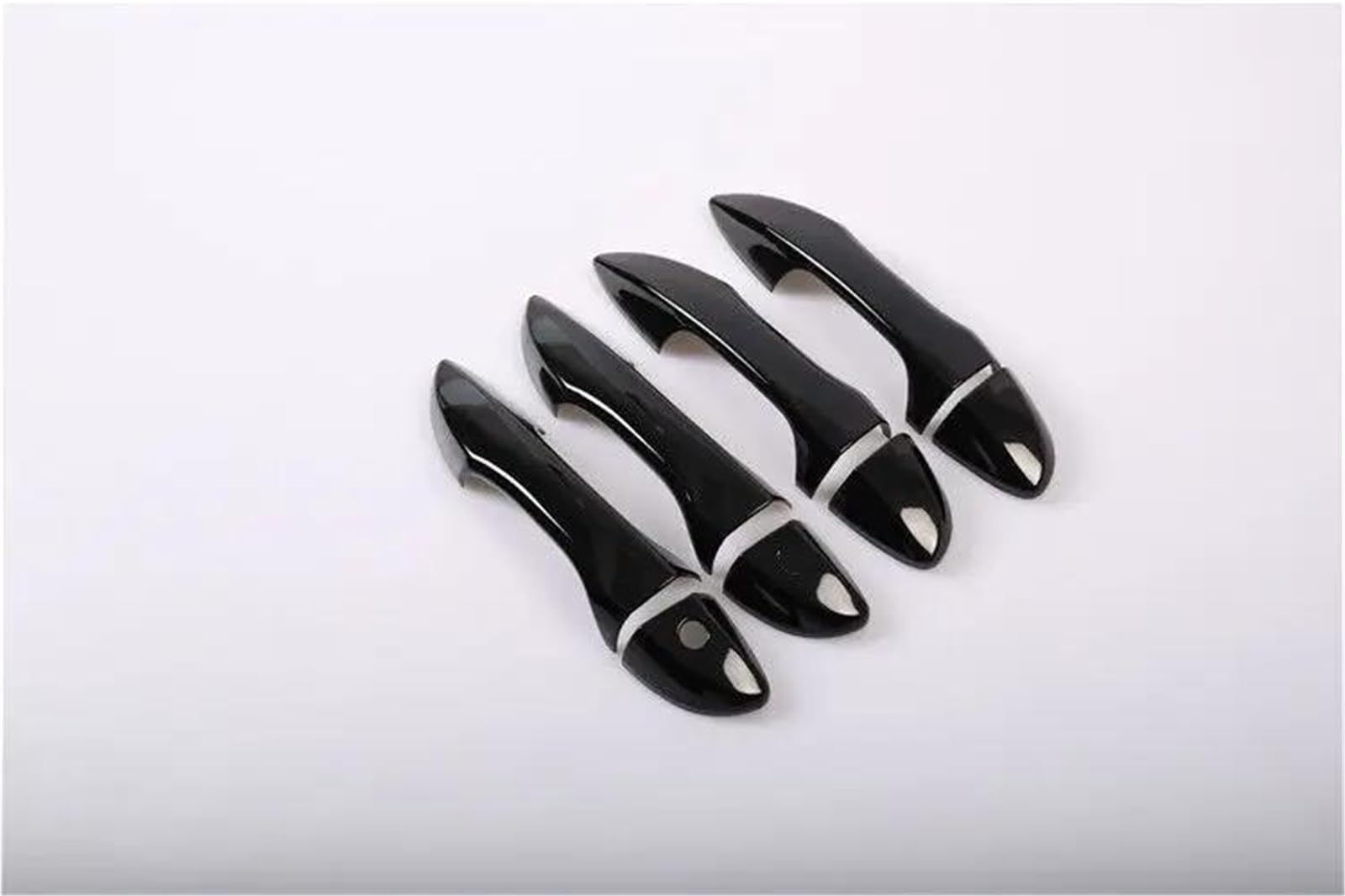 Nmjlqw Black Handle Exterior Decoration Glossy Black Chrome Car Door Handle Cover Bowl Trim Styling Accessories For Corolla For Altis 2014-2018(Black Handle)