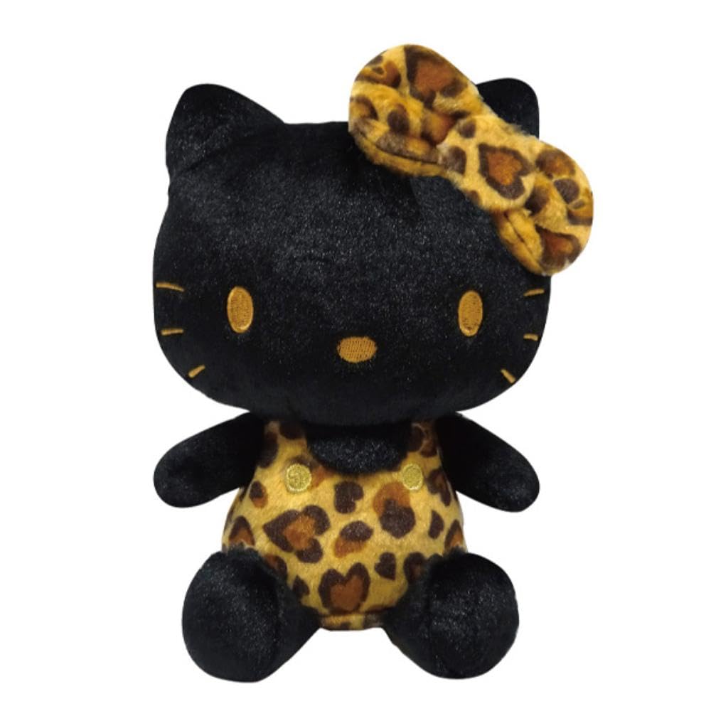ヒョウ柄ブラックキティ　ぬいぐるみ ヒョウ柄ブラックキティ ぬいぐるみ
