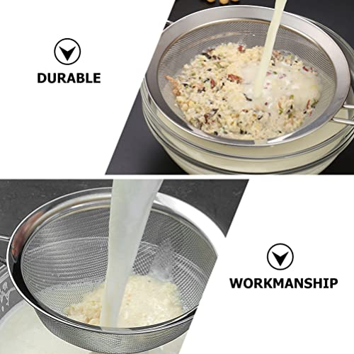 Cabilock 3Pcs Escumadeiras de Aço Inoxidável Colher Malha Fina Colheres Coador de Alimentos Graxa Fi