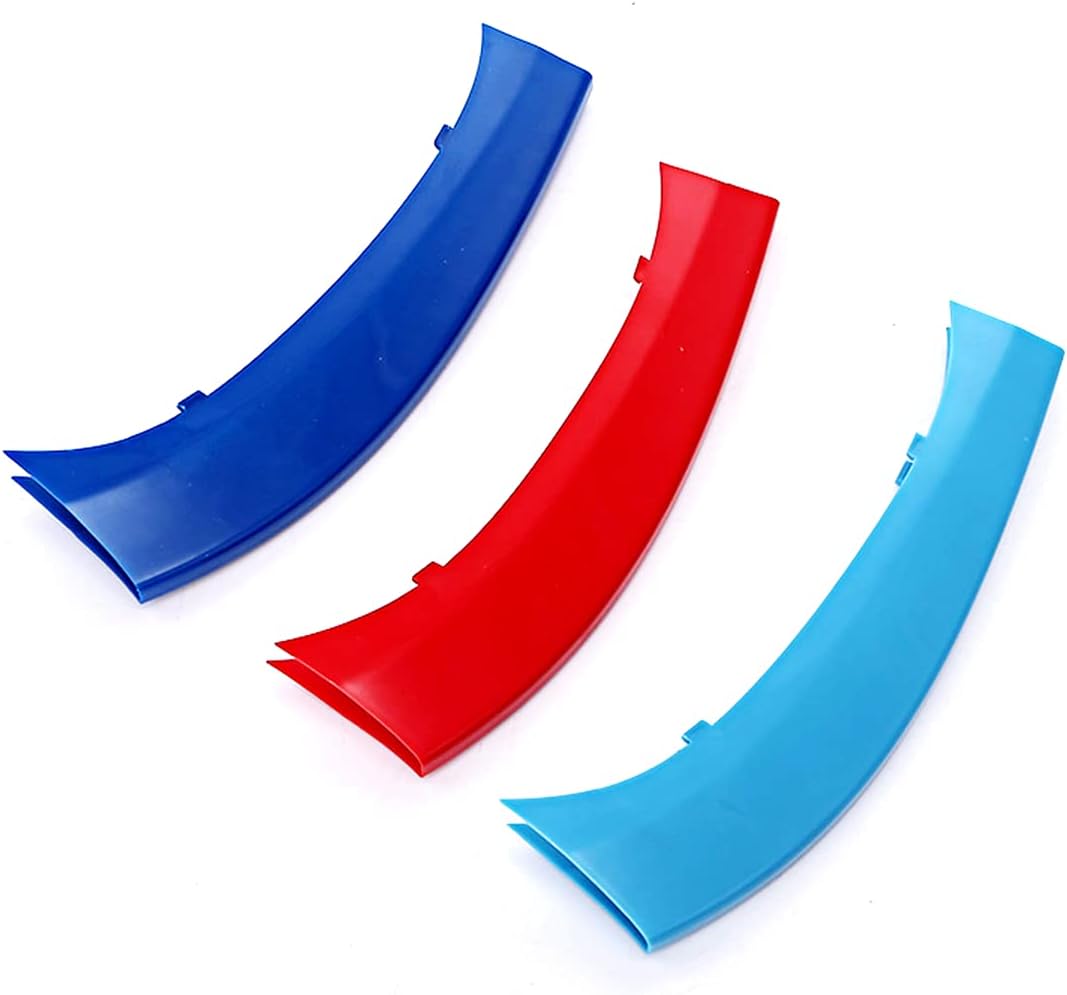 Tricolored Grille Insert Trims Compatible with F25 X3 2011-2017 or F26 X4 2014-2017 Accessories for w/Standard Kidney Grille (7 Beams)