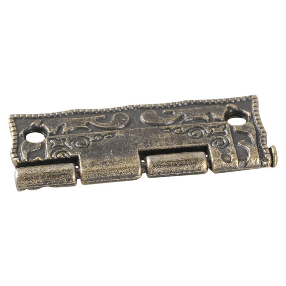 6 bisagras de puerta de gabinete de bronce antiguo para bisagras de muebles de caja de bricolaje con tornillos, pestillo de caja de madera, herrajes para muebles, 6 piezas, CHINA (6 piezas 1)