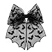 Auroriel Halloween Fledermaus Fiocchi per Capelli, Fiocchi per Capelli a Pipistrello Neri in Tulle e Mesh, Accessori per Capelli Halloween per Donne e Ragazze immagine