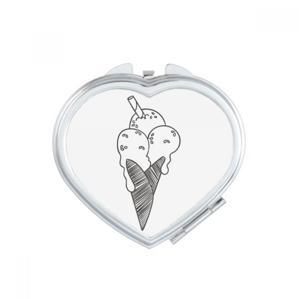 Miroir de Poche de Maquillage Gourmand Cadeau Original Fait Main Multicolore