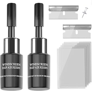 Windshield Repair Kit, Car Crack Kit Glass with Resin Scratch Chip Cracks Repair Kit for Repairing Auto Glasses Windshield/Cracks/Chip (Dark Black)
