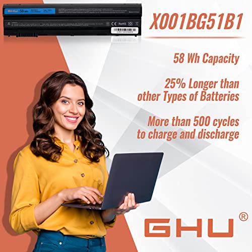 Ghu New 58Wh Battery T54Fj M5Y0X 312-1163 Hcjwt Nhxvw Prrrf Compatible With Dell Latitude E5420 E5430 E5520 E5530 E6420 E6430 E6440 E6520 E6530 E6540 Ykf0M X57F1 04Nw9 8858X P8Tc7 T54F3 8858X N3X1D #TOP4
