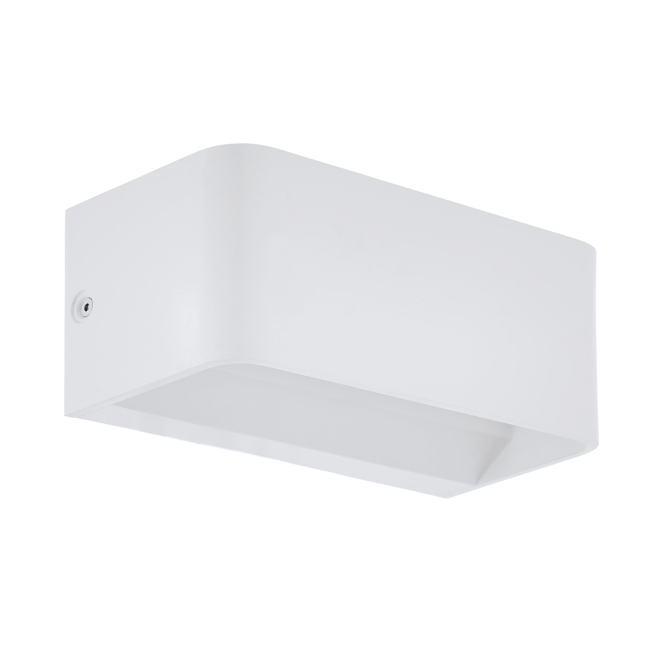 Eglo LED Wall Lamp Sania 4, 1-Light Wall Fixture, Minimalist Aluminium Indoor Wall Spotlight, Living Room Lamp, Hallway Light in White, L 20 cm