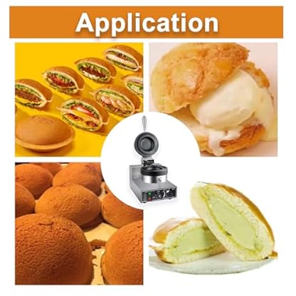 Burger-Maker-Maschine, elektrische Presse, Burger-Maschine, Eiscreme-Burger-Maker, 1200 W, antihaftbeschichtete Hamburger-Presse, Backmaschine, Hamburger 11,5 cm x 11,5 cm, mit 2 Silikonscha – Bild 8