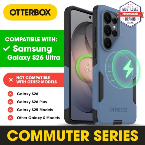 Image of OtterBox Samsung Galaxy S26 Ultra - Commuter Magnetic Case - Coronet Night | 3X Military Drop Protection - Dual-Layer Design - Magnetic Fast Charge - Raised Edges - Port Covers