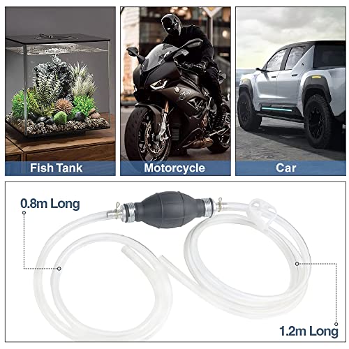 Jmcuhyd Manual Siphon Pump For Gas Oil Water Fuel Hand Transfer Pump With Siphon Hose & Clamp Portable Fuel Transfer Pump #TOP5