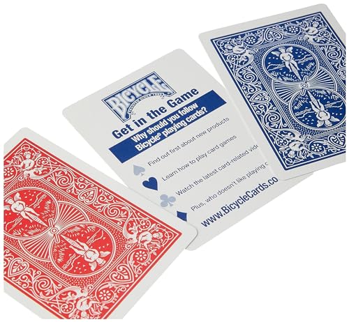 Bicycle Playing Cards - Poker Size, [Colors May Vary: Red, Blue or Black] - Thumbnail 2