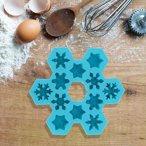 IMIKEYA Moldes flexibles para cubitos de hielo de silicona azul miniatura 2