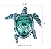 LIFFY Metal Turtle Wall Decor 20inch Outdoor Beach Hanging Metal Wall Art Glass Sea Sculpture for Pool Bathroom Patio Pretty Gift Idea Make Your Home Unique