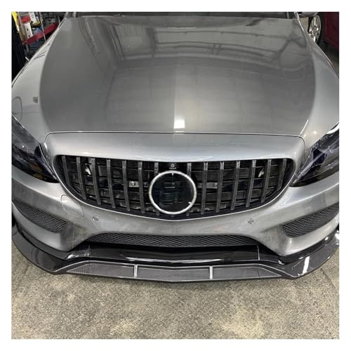 Becquets avant lèvre pour Benz W205 Sport look carbone noir
