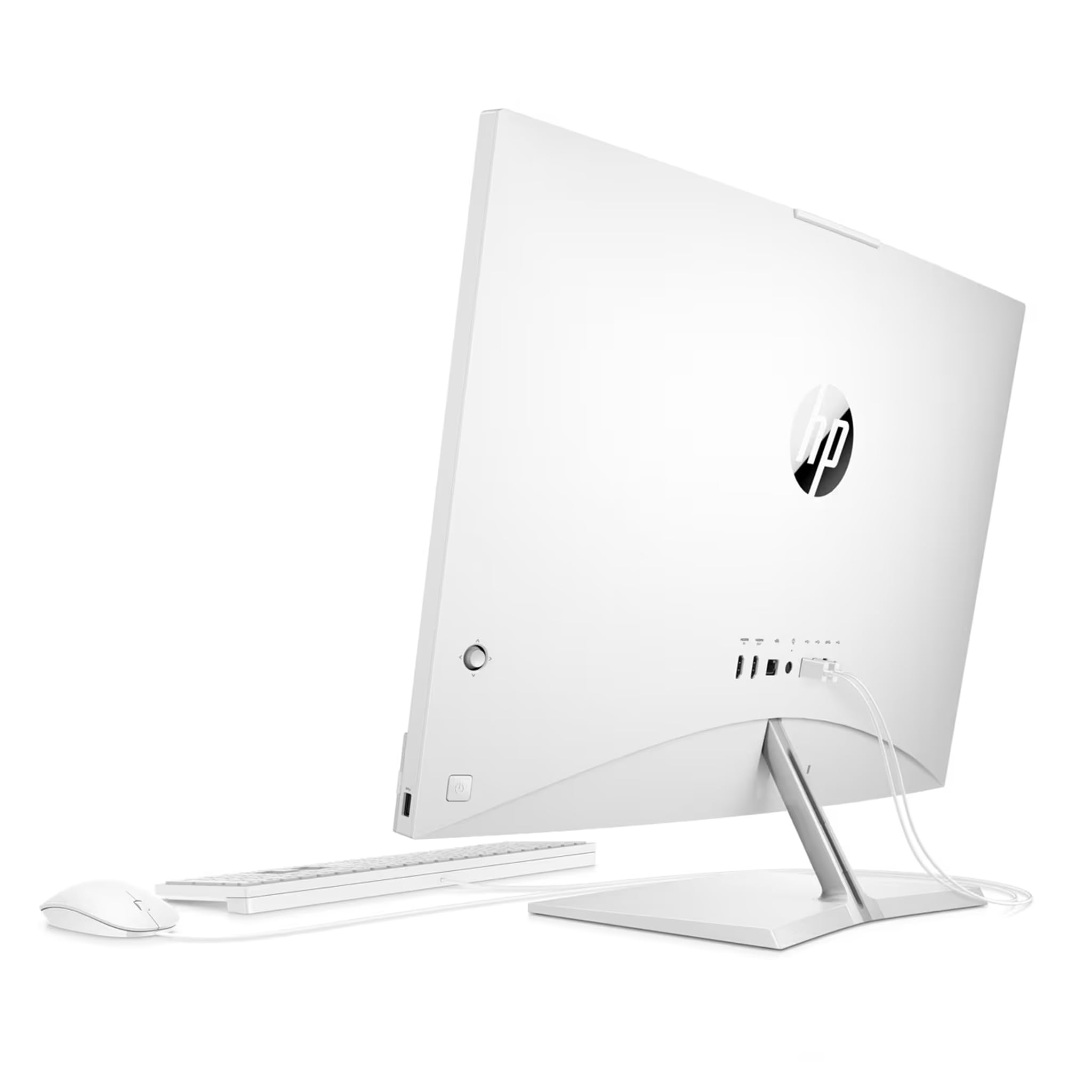 HP Pavilion All-in-One Desktop PC, AMD Ryzen 7 5700U, 64 GB DDR4 RAM, 2 TB PCIe SSD, 27" QHD IPS Display, AMD Radeon Graphics, Windows 11 Home, QWERTZ Tastatur + Maus, White