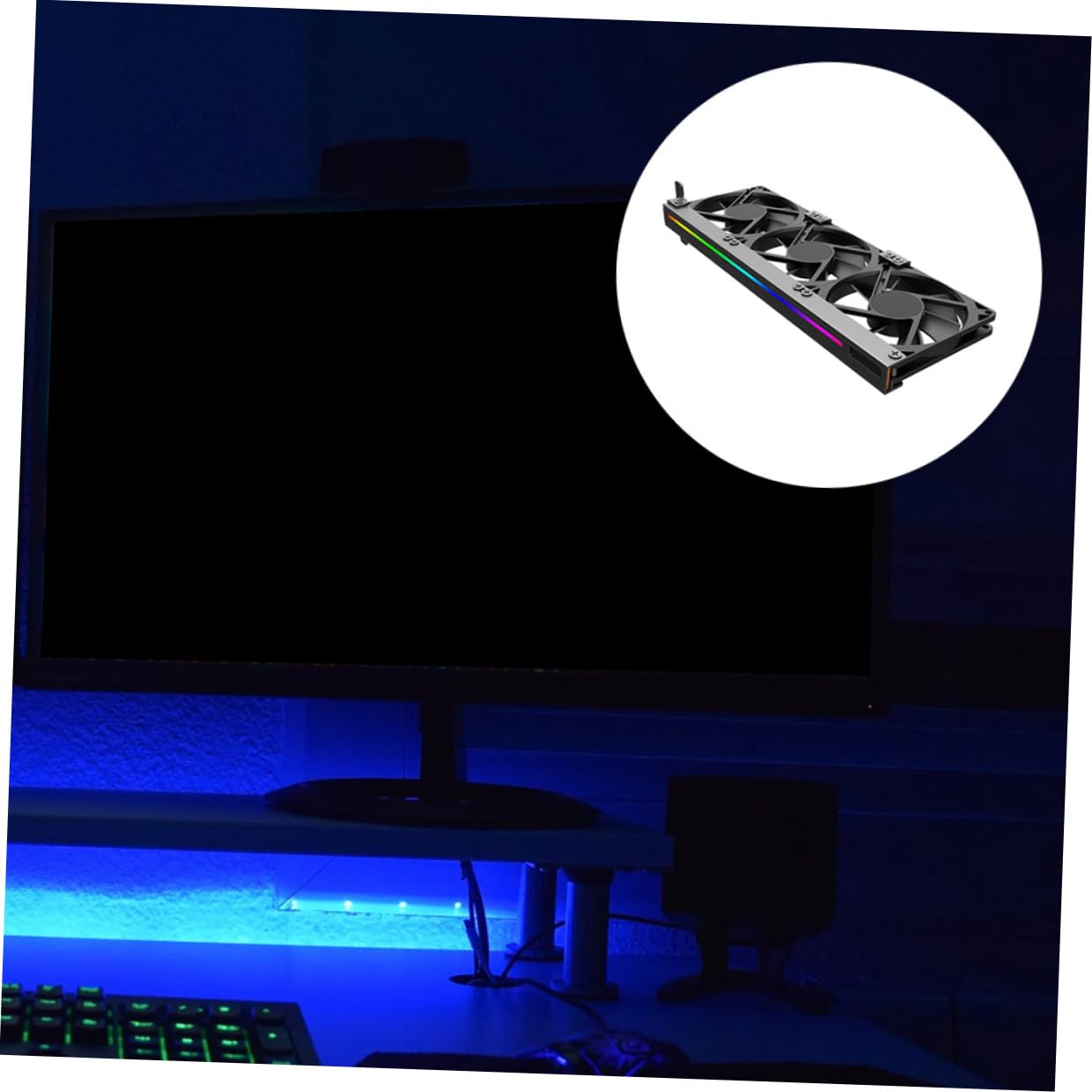 NOLITOY Video Card Cooling Fan with Argb Lighting 5v Silent Graphics Card Cooler for Desktop Computer Auxiliary Cooler