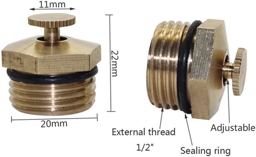 Botanical Garden Lawn Nozzle 50 Pcs 360 Degree Sprinkler 1/2" Copper Adjustable Spray Nozzle Agriculture Greenhouse Irrigation Misting Nozzle (Color : Brass)