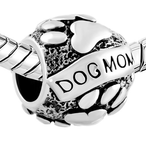 Charmsstory Paws Love Animal Dog Mom Charms Beads For Bracelets (Dog Mom) #TOP1