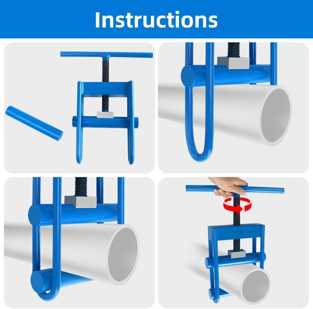 Pipe Squeeze Off Tool,Gas Pipe Squeeze-Off Tool, For PE/PPR/PVC Plastic Water Pipe or Natural Gas Pipeline, Pipe Blocker, Blue Pipe Shut Off Tool (1/2-5.5 in)