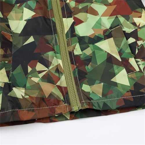 Boys Girls Waterproof Jacket Fashion Rainproof Windbreaker Hoodie Kids Long Sleeve Zip Up Multi Patterns Thin Coat3