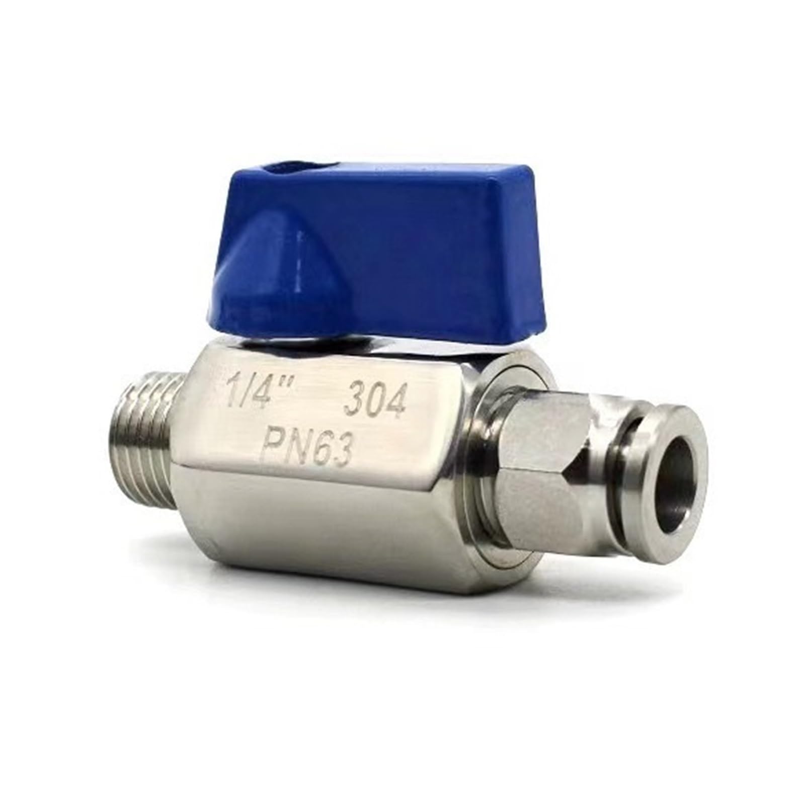 Válvula de bola macho VFI34+FAA01M de 3/8 de pulgada en acero inoxidable SS304 BSPT