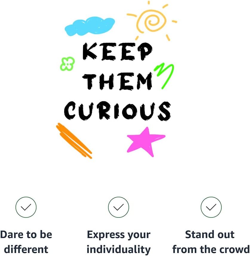 Keep Them Curious Kids' Baseball T-Shirt - Illustration 3/4 Sleeve T-Shirt - Art Baseball Tee