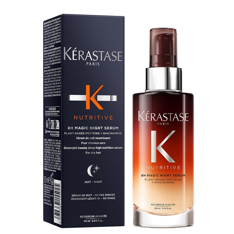 Kérastase Nutritive Nourishing Hair Serum with Niacinamide, Overnight Leave-In Treatment for Dry Hair, Lightweight and Non-Greasy, 8H Magic Night Serum, 90 ml - Image 8