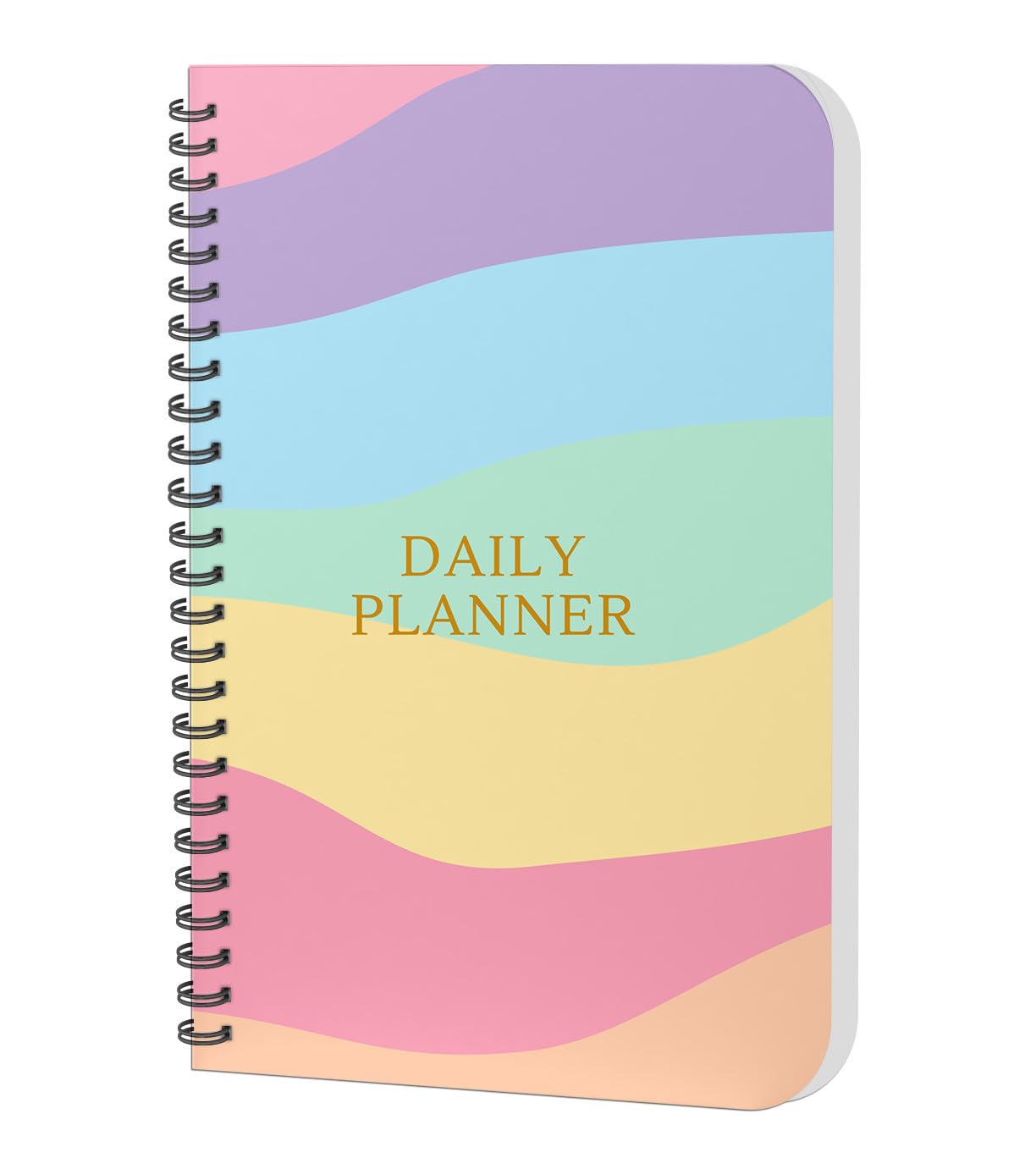 AccuPrints Agenda giornaliera senza data, programma la tua giornata, lista delle cose da fare, tracker degli obiettivi, tracker del benessere, planner 3 mesi (pianificatore giornaliero multicolore)
